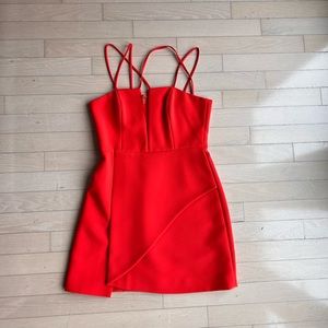 BCBGMAXAZRIA little red dress asymmetrical